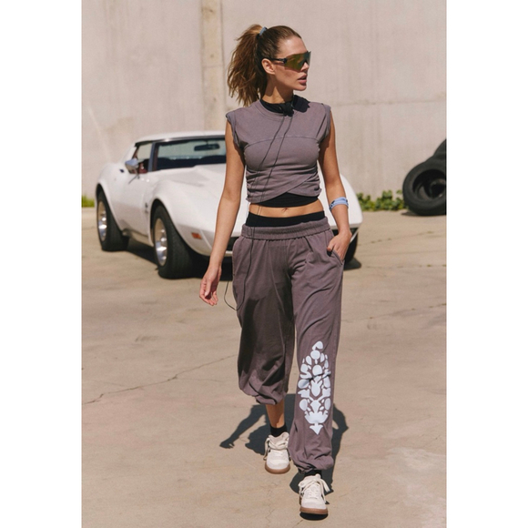 FP Movement Pants - Free People Movement Logo Hot Shot Crossover Set NWT Dark Shadow Size Medium